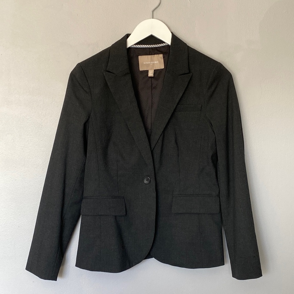 Grey Banana Republic suit jacket